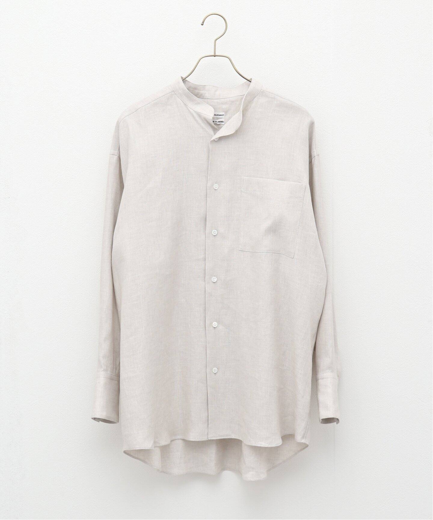POSTELEGANT/ポステレガント】linen silk shirt（シャツ／ブラウス 