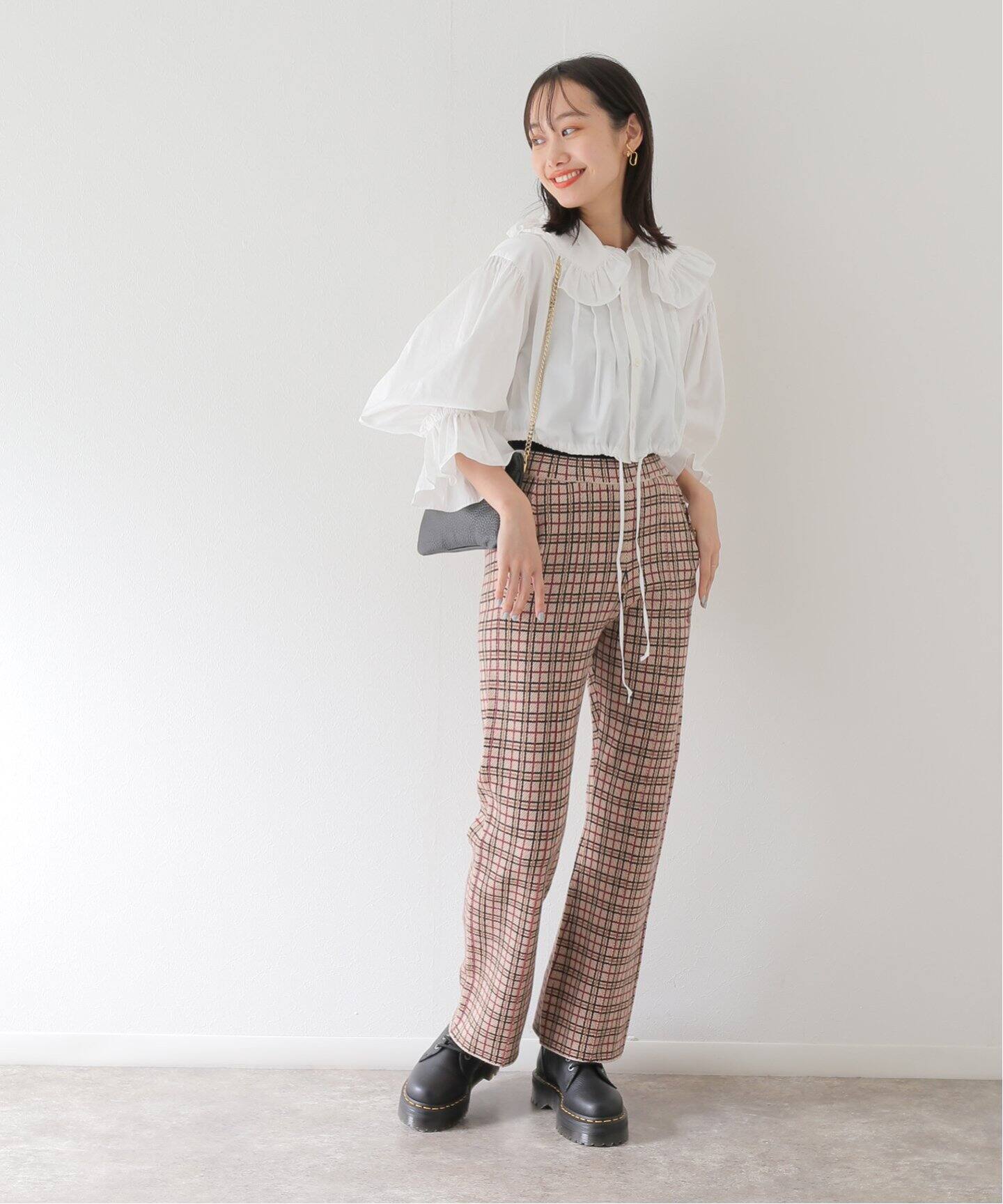 RHODOLIRION/ロドリリオン】 Monogram Stitch Spencer Shirt（シャツ 
