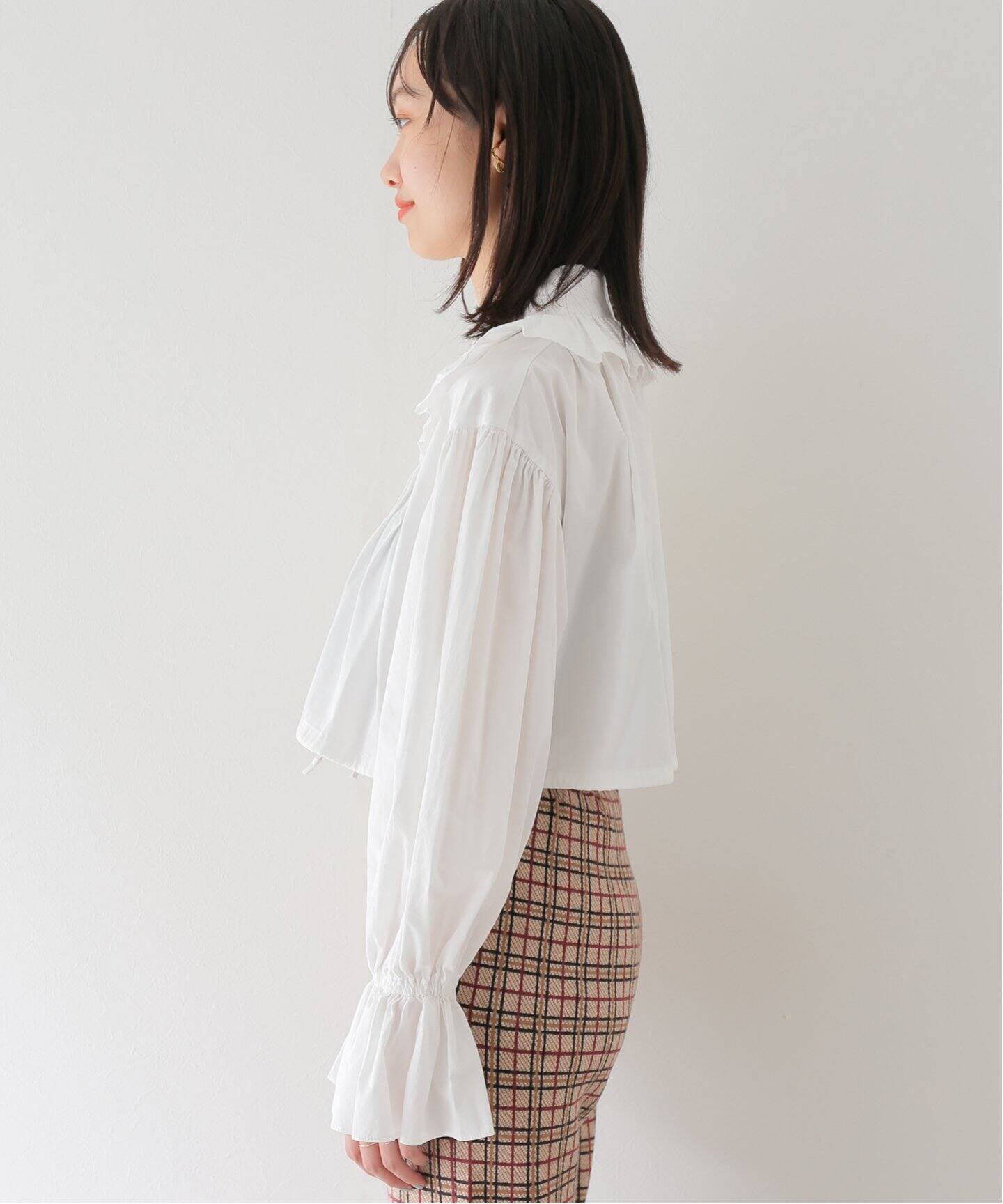 RHODOLIRION/ロドリリオン】 Monogram Stitch Spencer Shirt（シャツ 