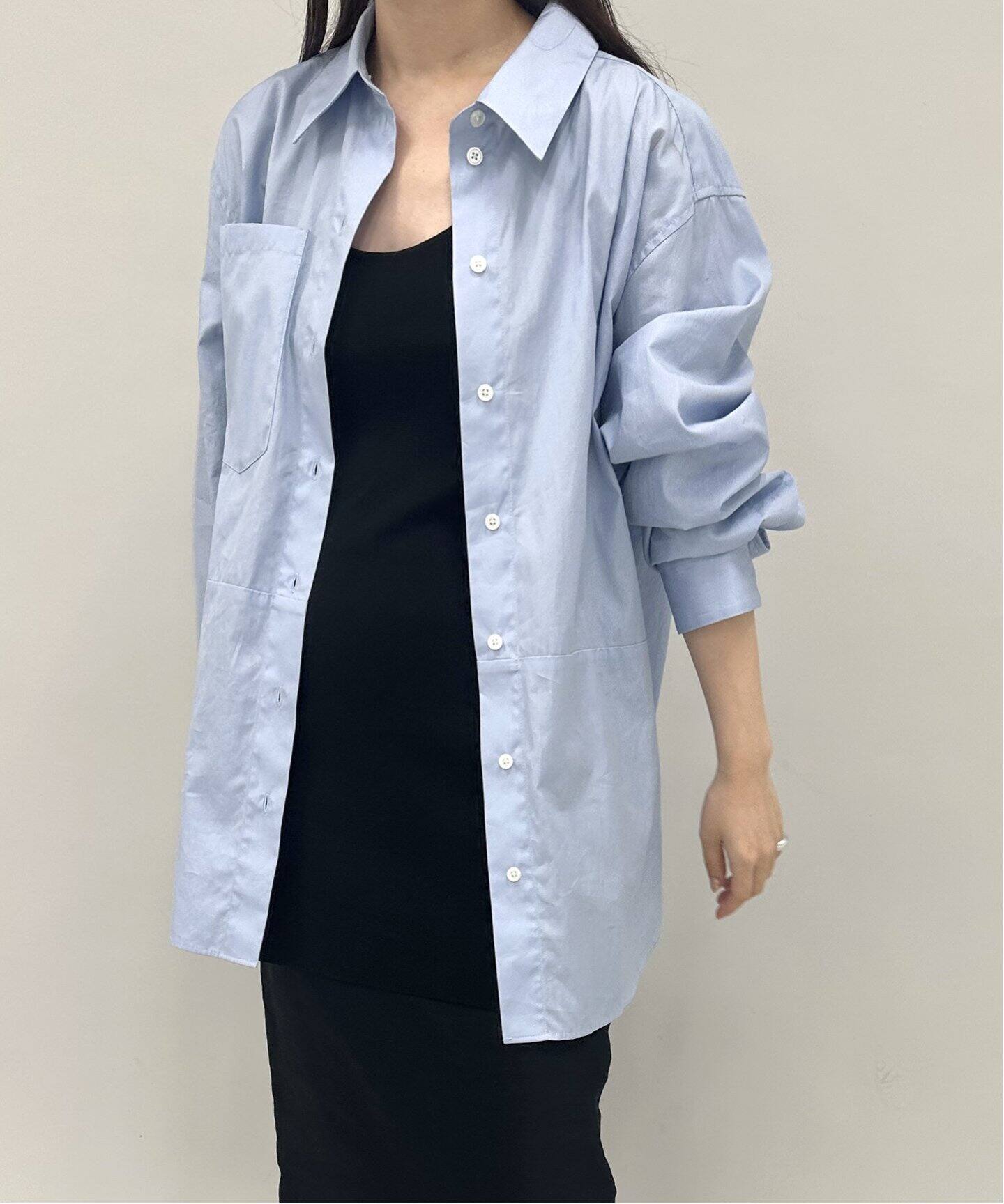 バウムウンドヘルガーデン フレンチ チェック チュニック シャツ 