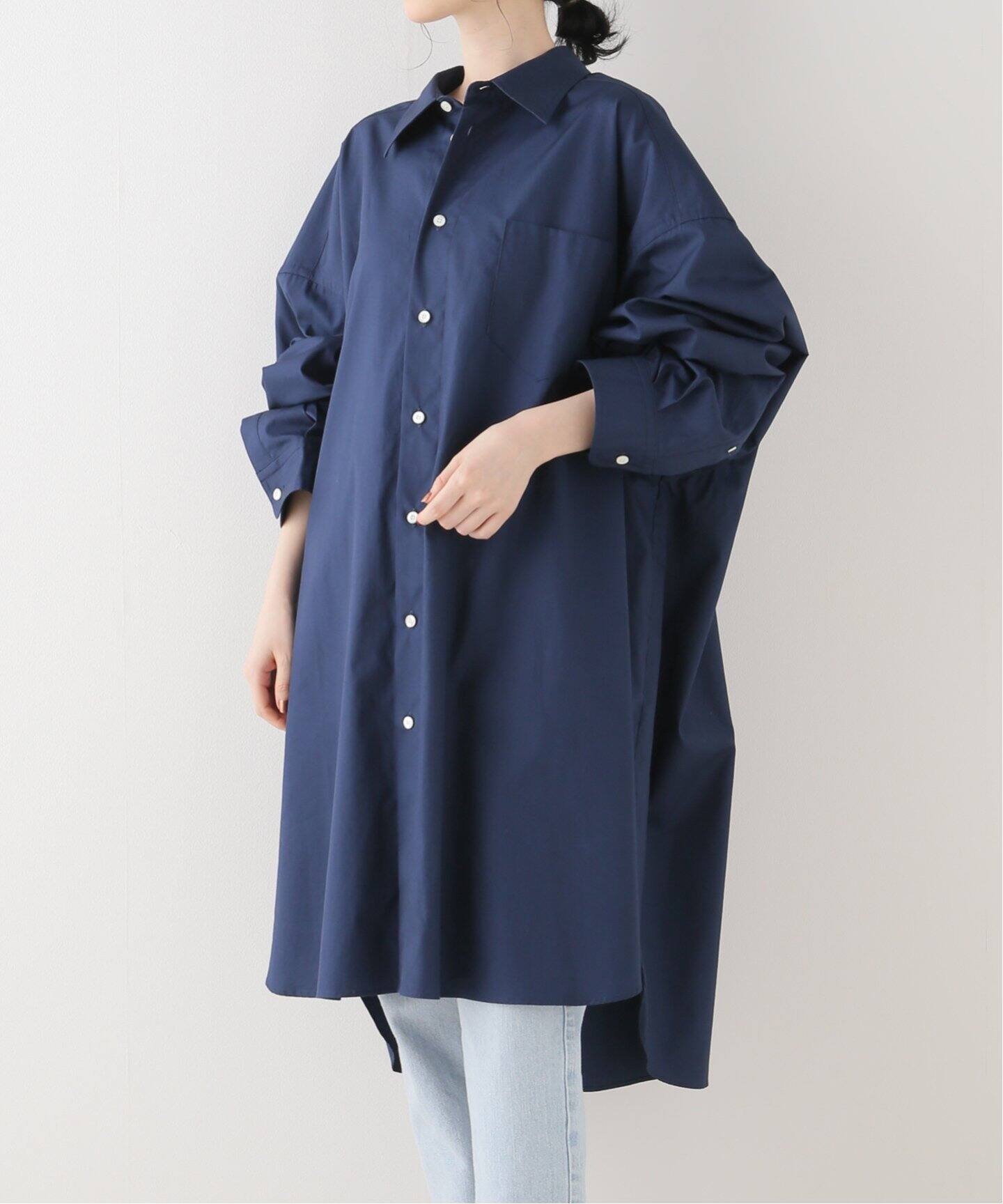 SEA/シー】ブロード 4XL マスキュリンシャツ（シャツ／ブラウス 