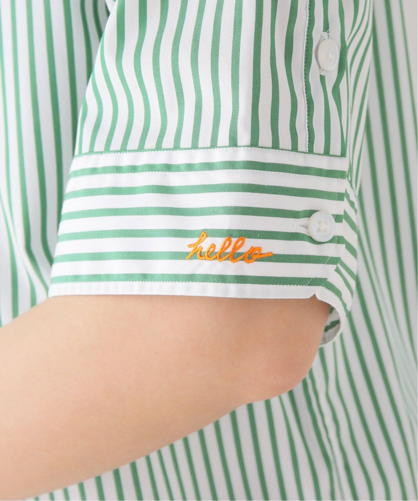 MADISONBLUE/マディソンブルー】 RELAXED FIT S/S ストライプシャツ 