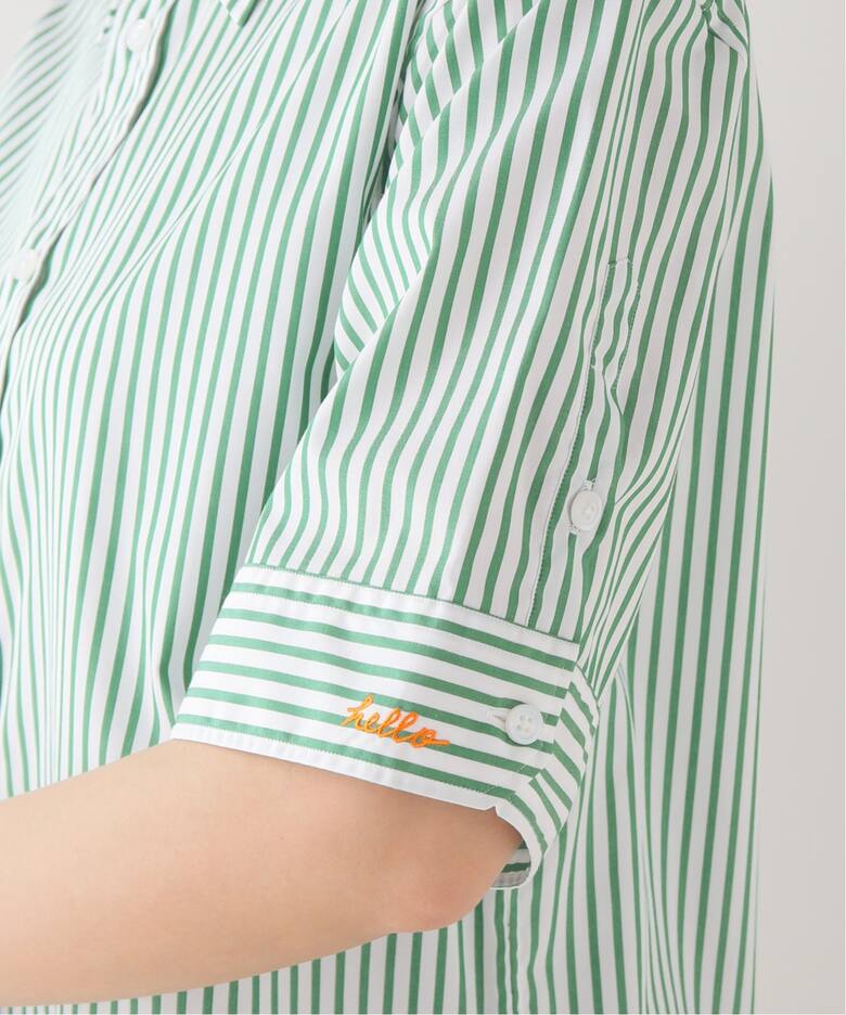 MADISONBLUE/マディソンブルー】 RELAXED FIT S/S ストライプシャツ