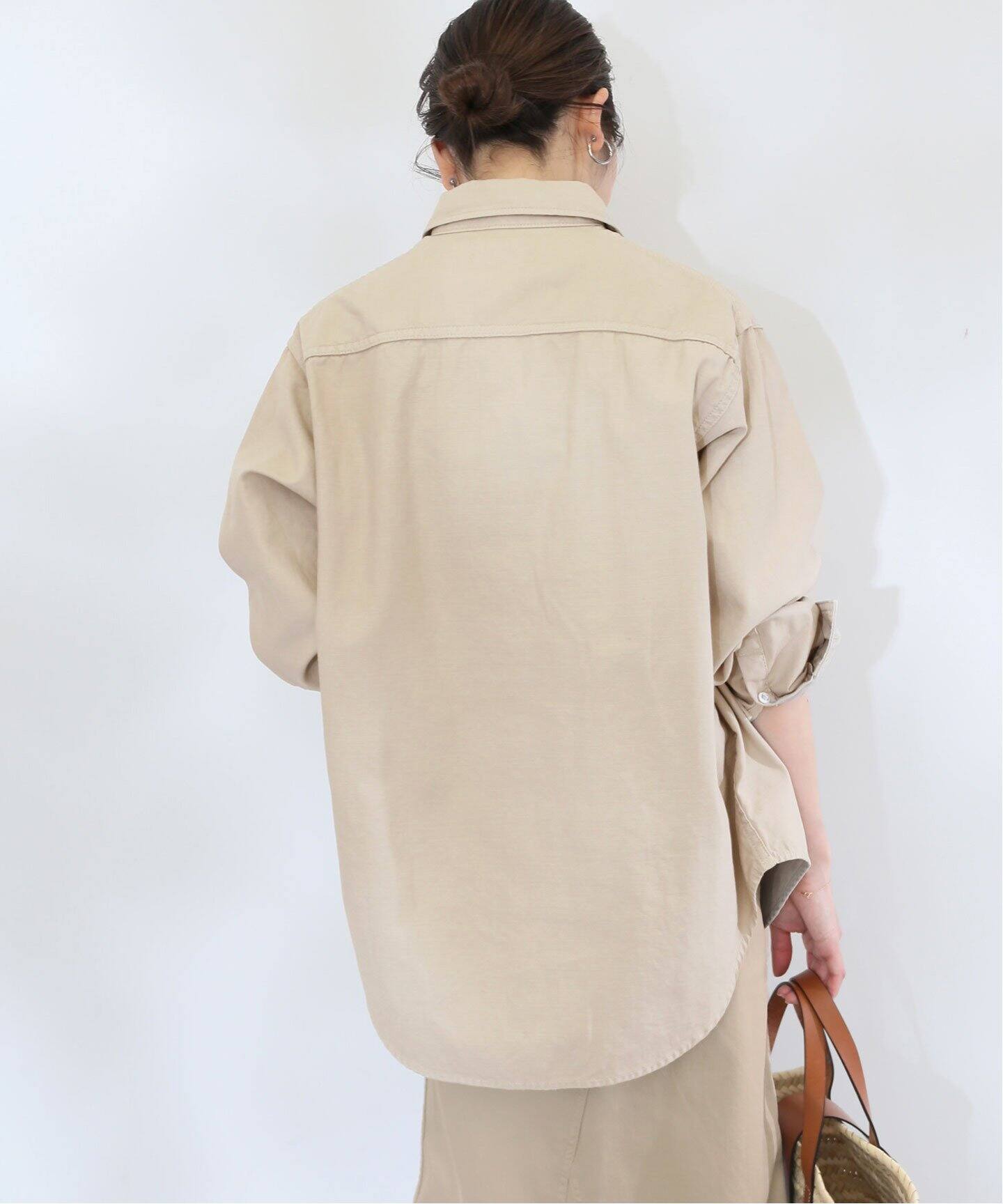 Healthy DENIM/ヘルシーデニム】SLOBE別注バックサテンビッグシャツ 