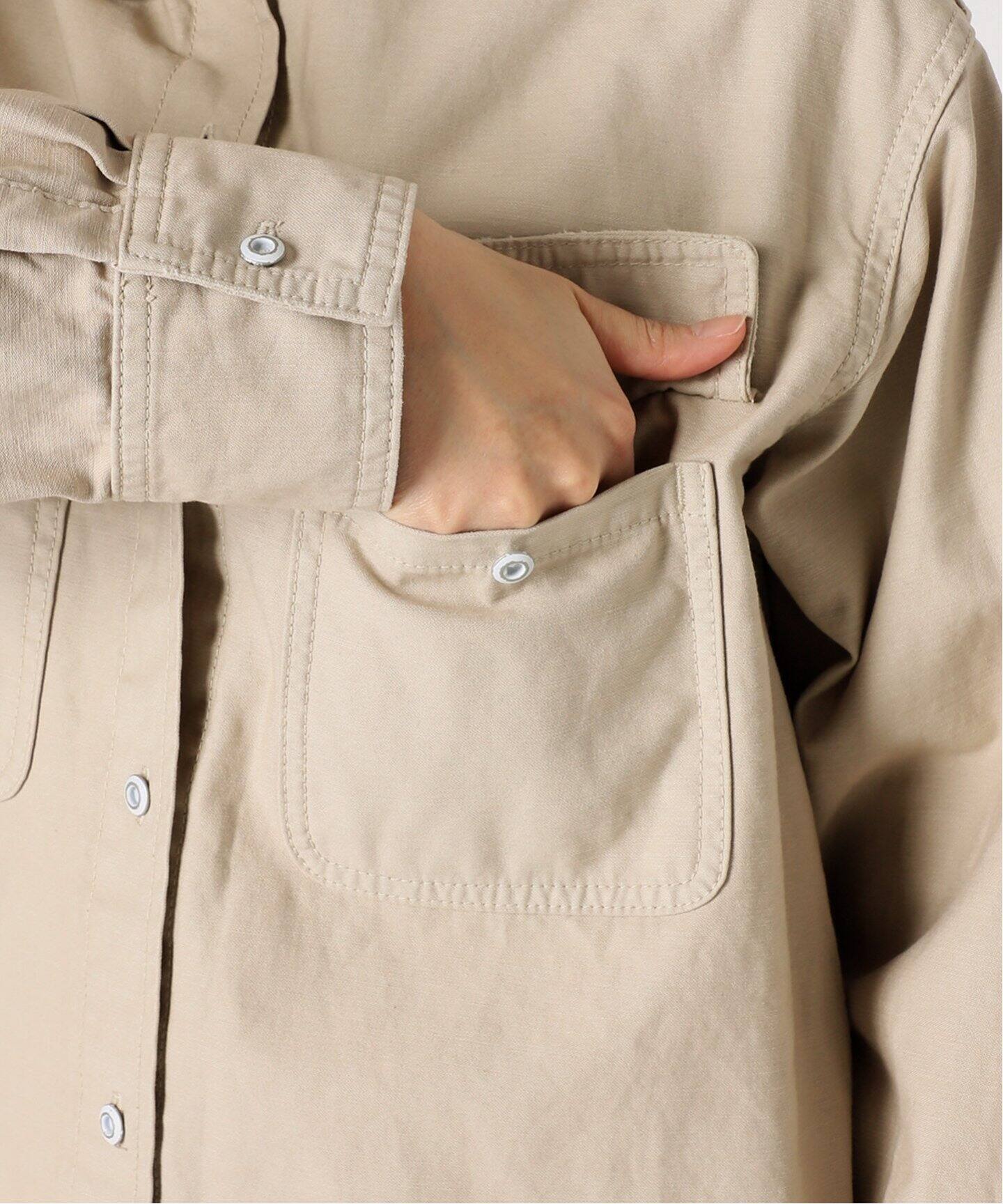 Healthy DENIM/ヘルシーデニム】SLOBE別注バックサテンビッグシャツ 