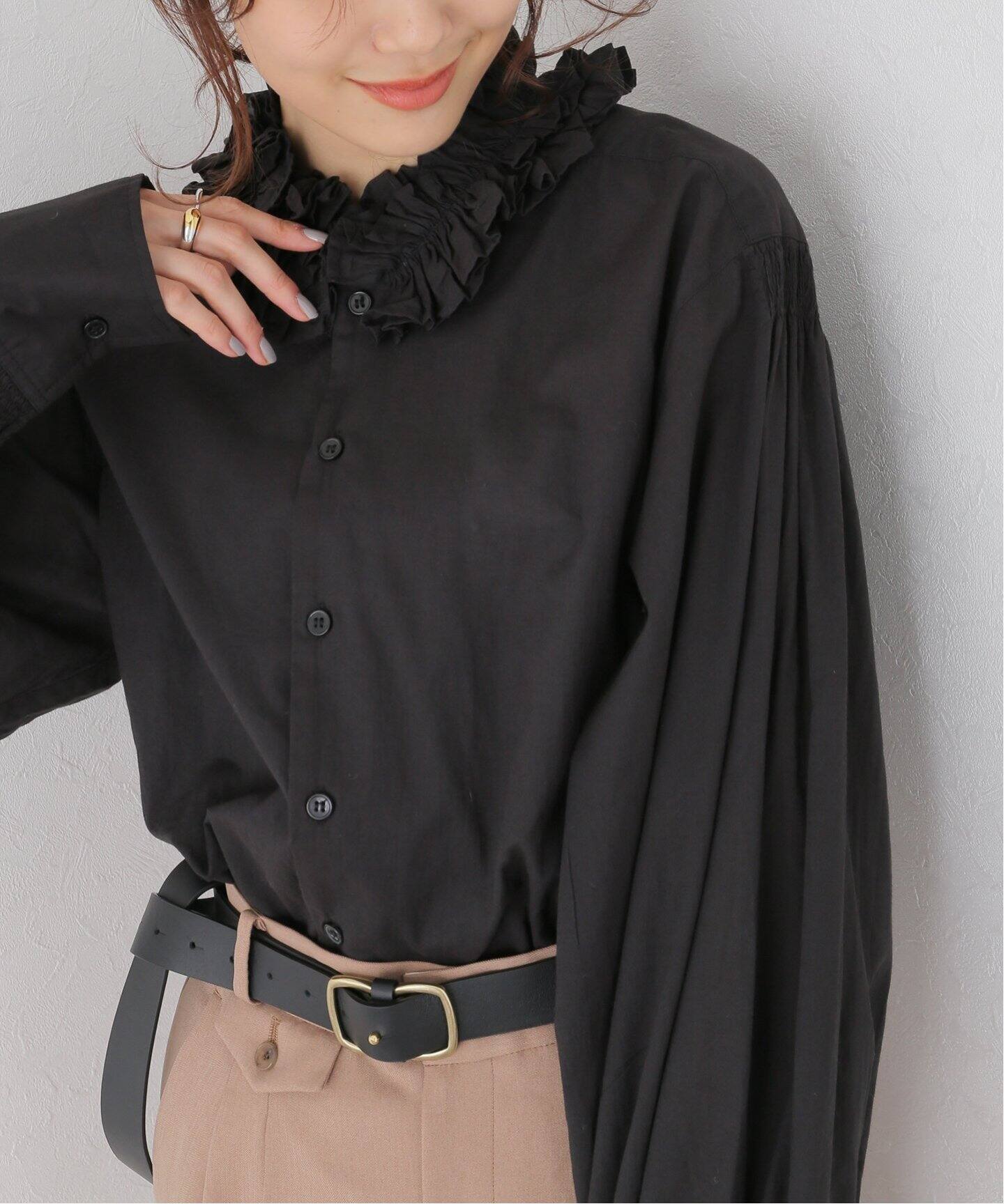 crinkle crinkle crinkle】 FRILL COLLERシャツ（シャツ／ブラウス  