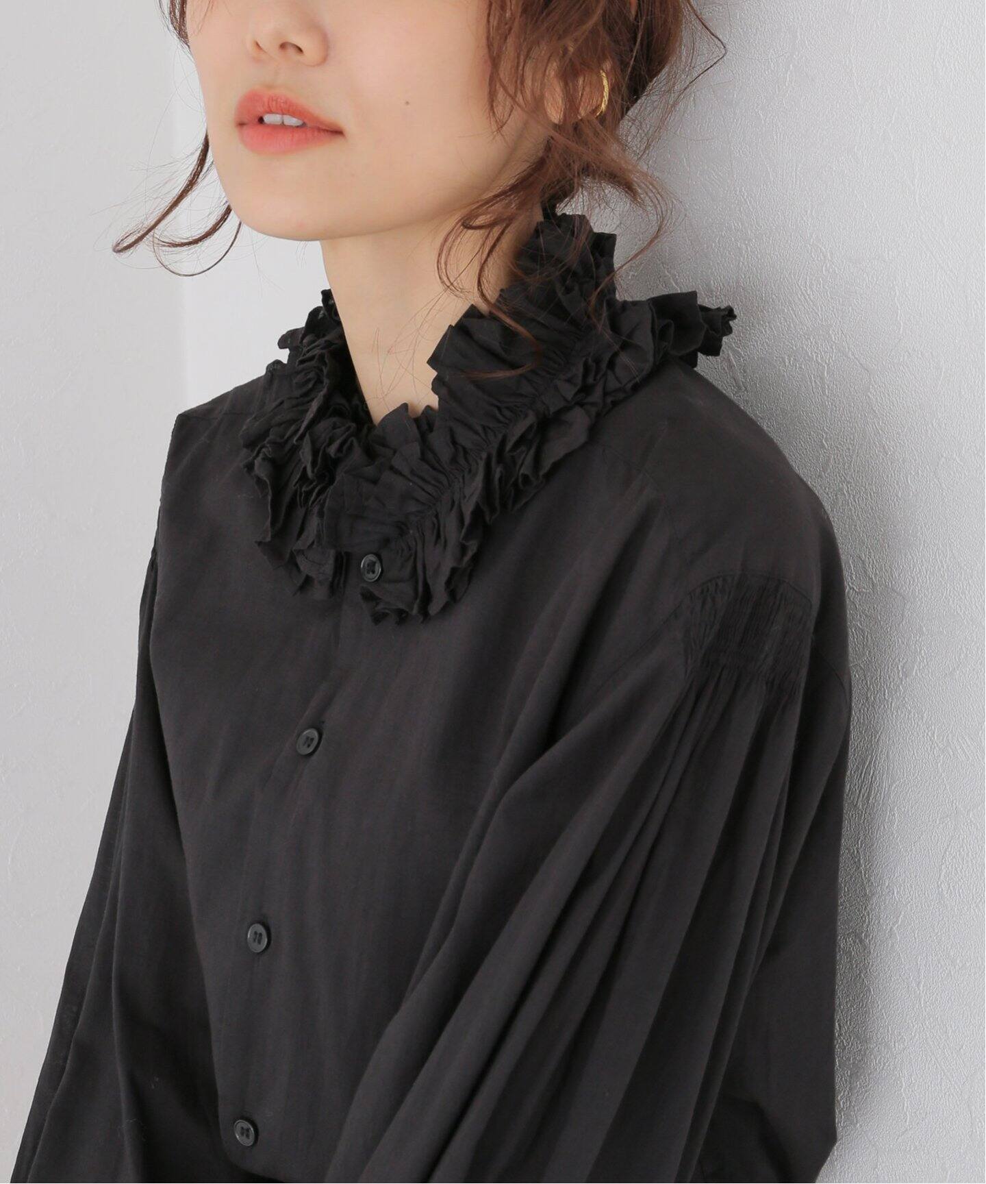 crinkle crinkle crinkle】 FRILL COLLERシャツ（シャツ／ブラウス 