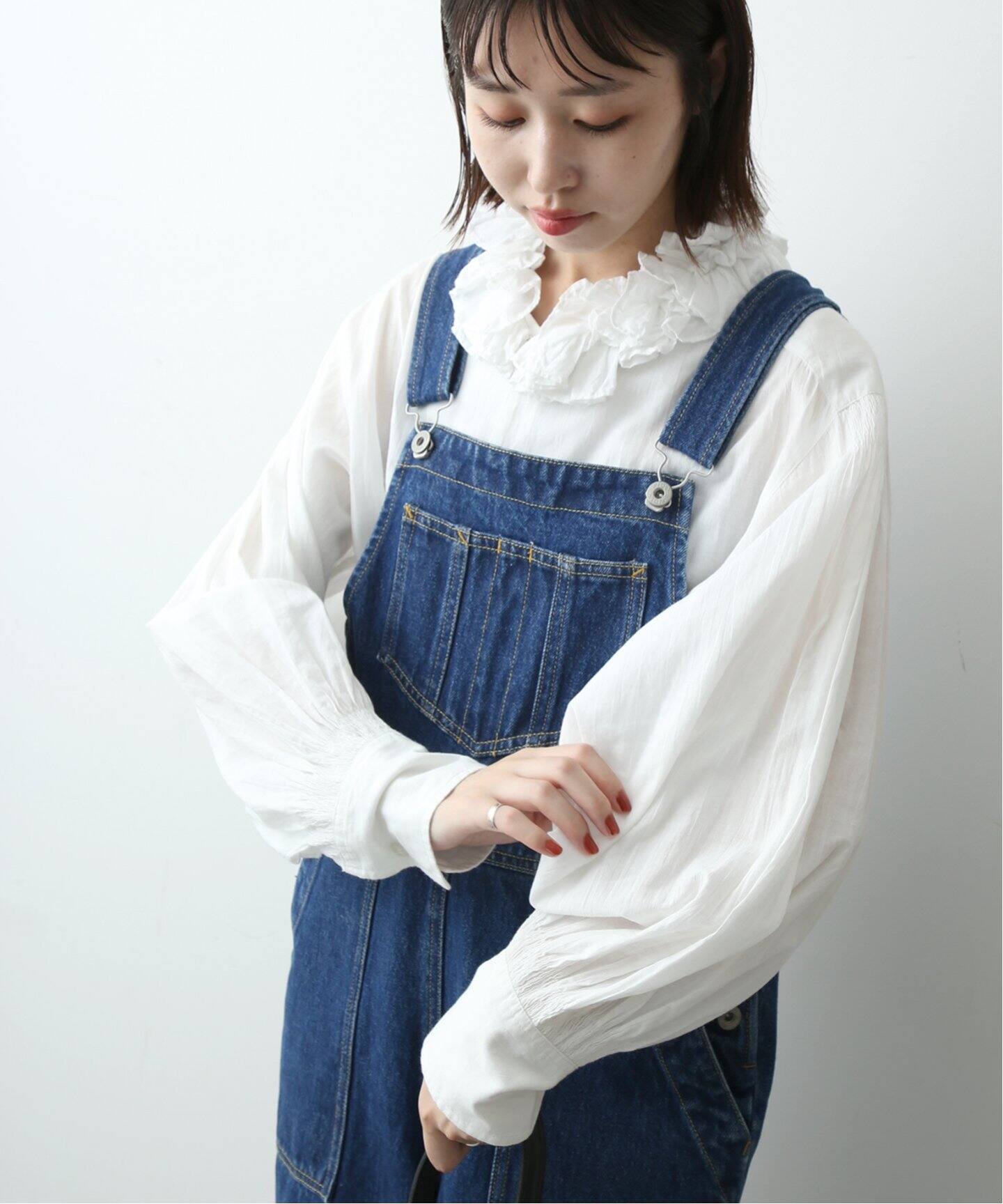 crinkle crinkle crinkle】 FRILL COLLERシャツ（シャツ／ブラウス 