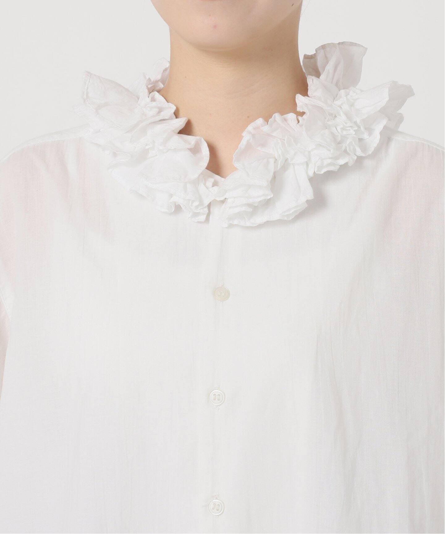 crinkle crinkle crinkle】 FRILL COLLERシャツ（シャツ／ブラウス 