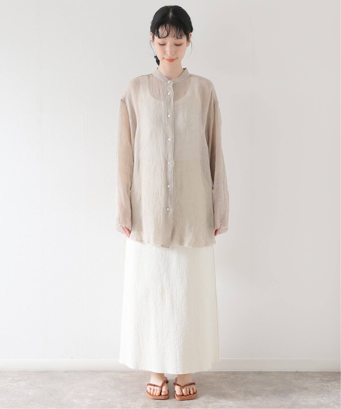 CALMER】別注 BandCollar シャツ（シャツ／ブラウス）｜Plage 