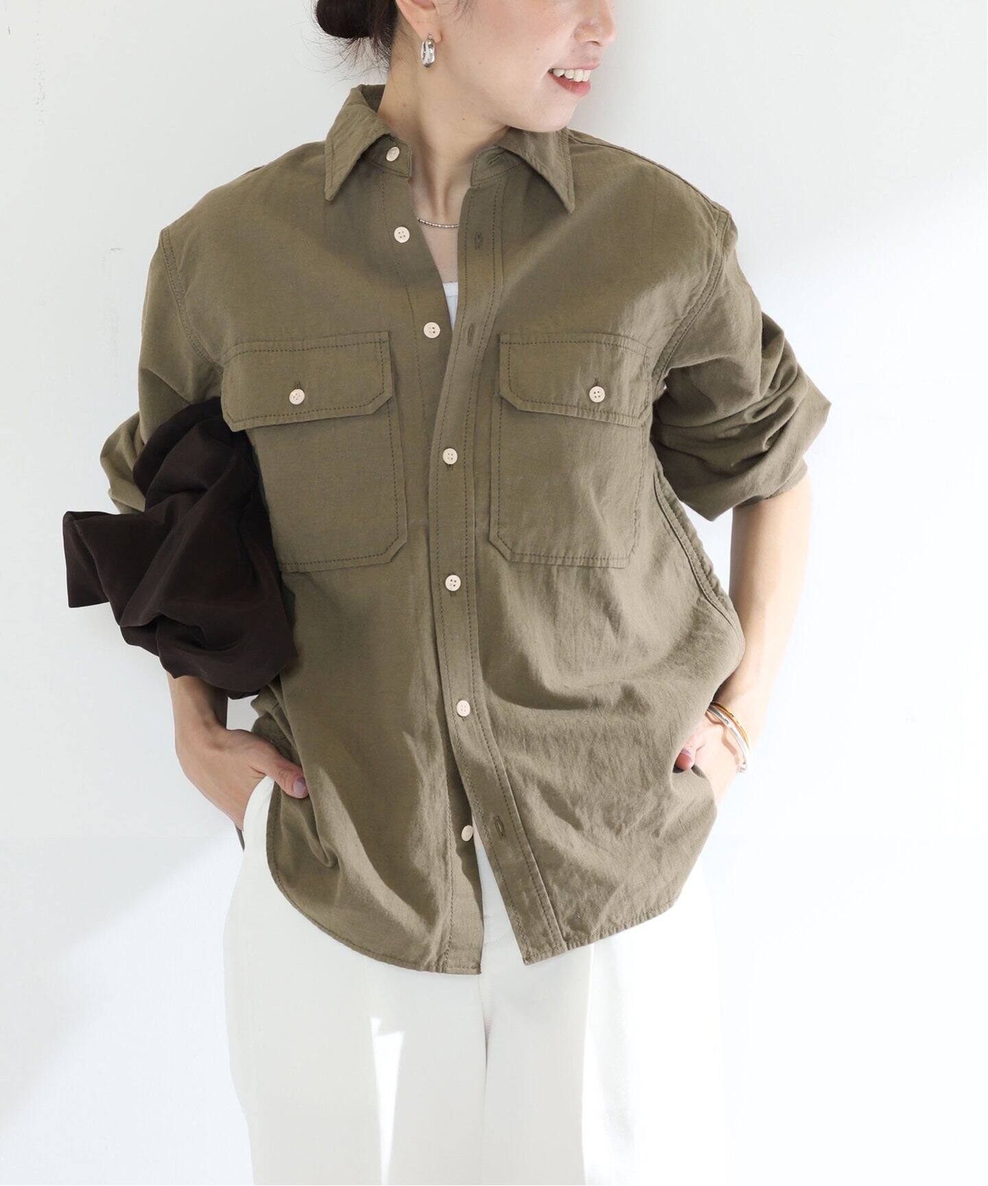 upper hights/アッパーハイツ】THE OFFICER SHIRTS（シャツ／ブラウス  