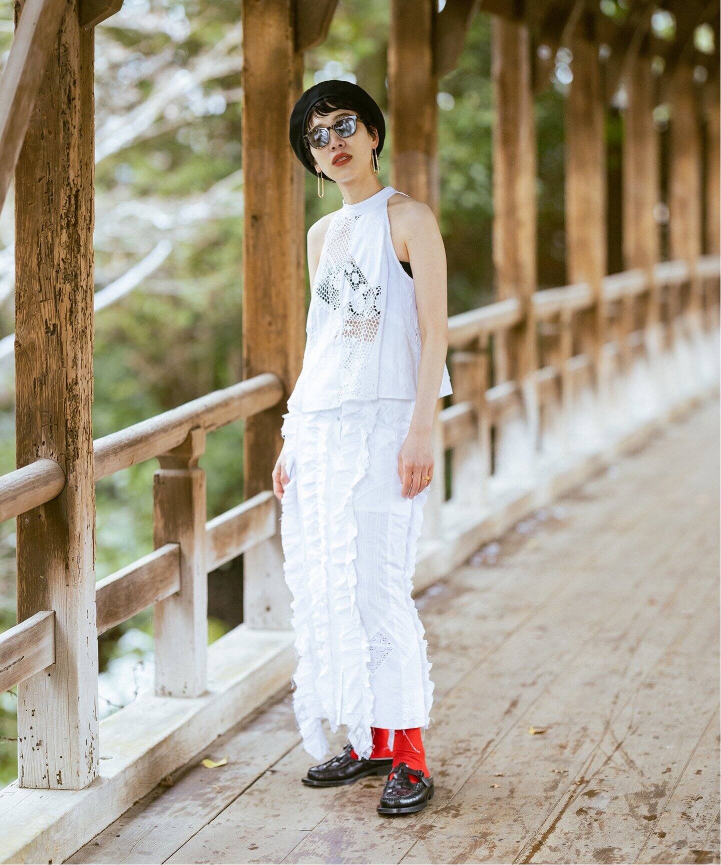 MALION Vintage/マリオンヴィンテージ】別注 holter neck：ブラウス  