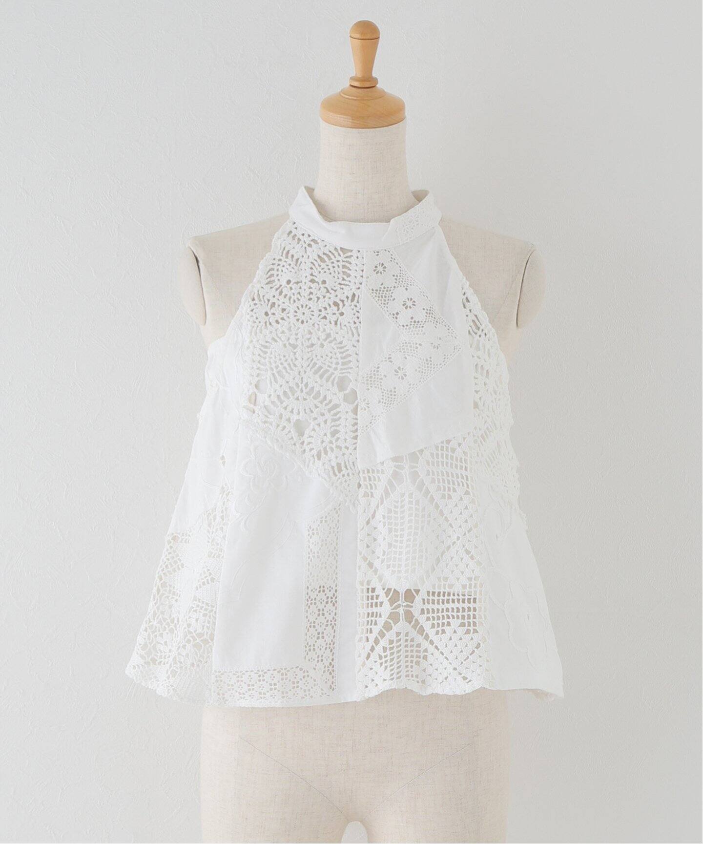 MALION Vintage/マリオンヴィンテージ】別注 holter neck：ブラウス  