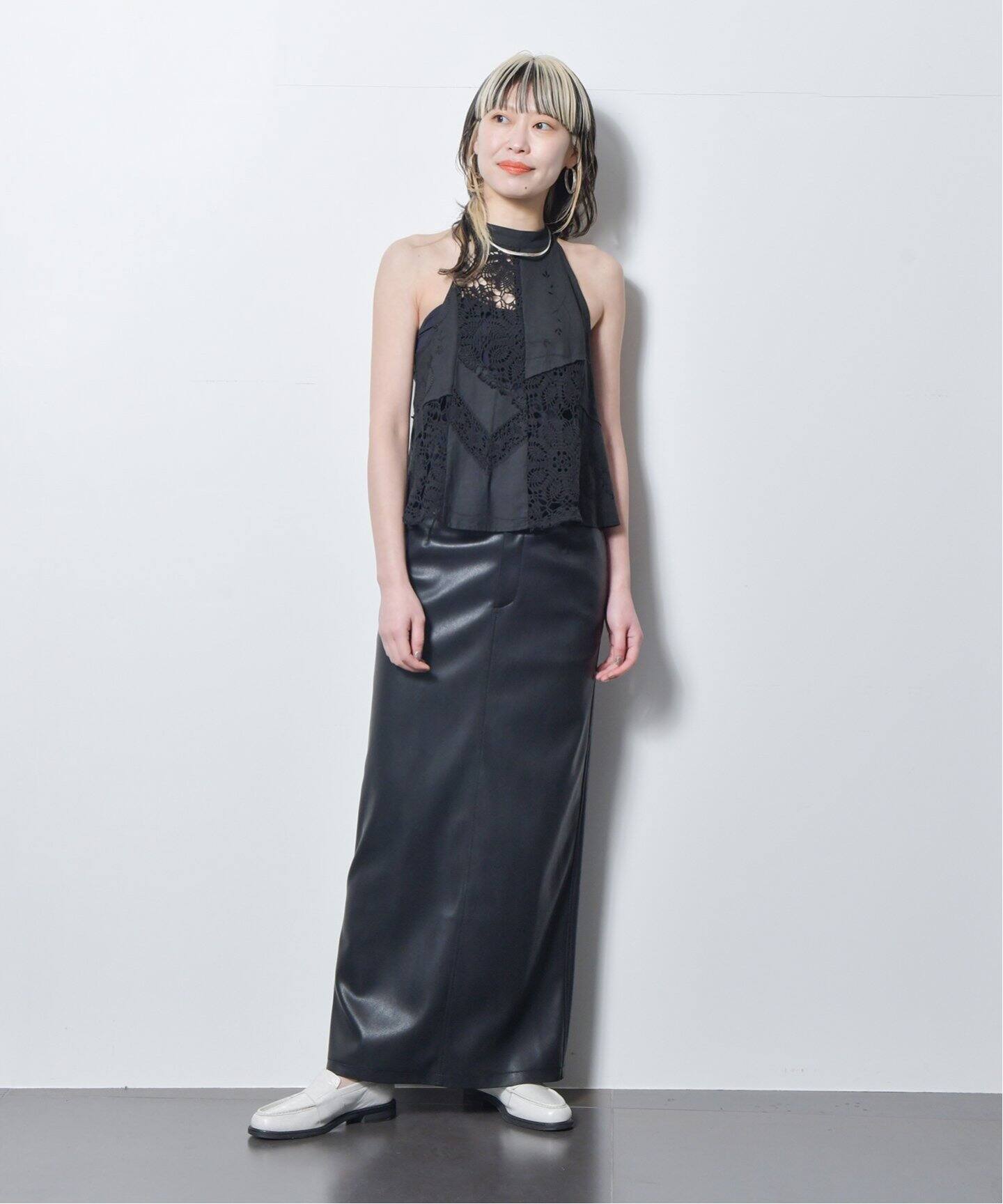 MALION Vintage/マリオンヴィンテージ】別注 holter neck：ブラウス 