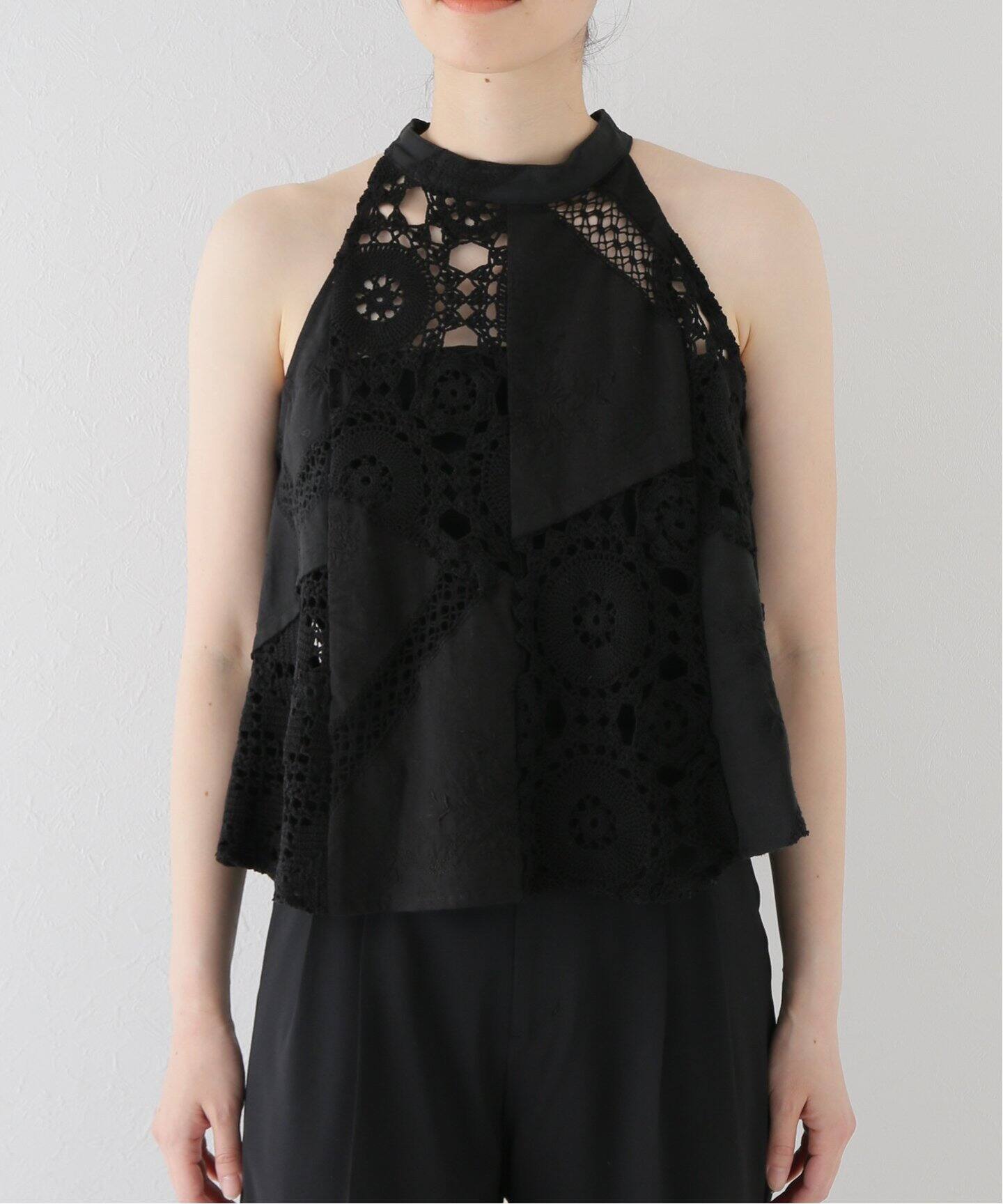MALION Vintage/マリオンヴィンテージ】別注 holter neck：ブラウス 