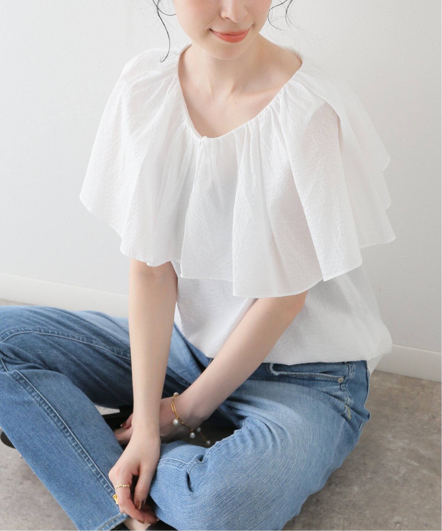 ラッフルブラウス（シャツ／ブラウス）｜La Totalite（ラ トータリテ  