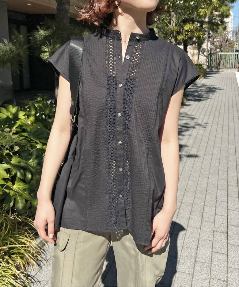 ≪追加≫ケミカルレーススタンドカラーブラウス（シャツ／ブラウス  