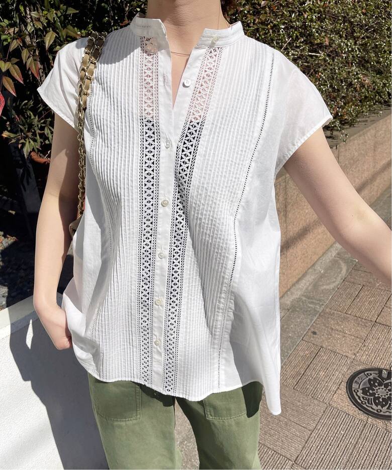 ≪追加≫ケミカルレーススタンドカラーブラウス（シャツ／ブラウス  