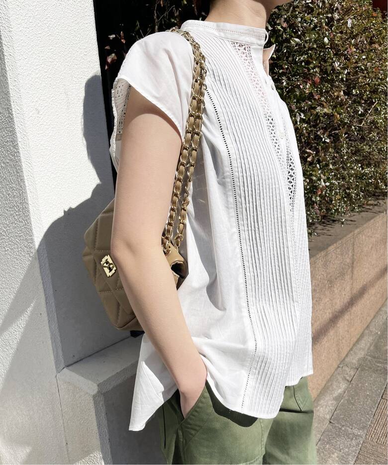 ≪追加≫ケミカルレーススタンドカラーブラウス（シャツ／ブラウス  