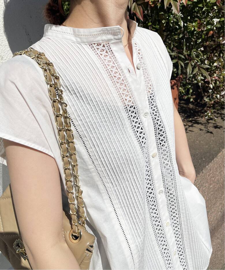 ≪追加≫ケミカルレーススタンドカラーブラウス（シャツ／ブラウス  