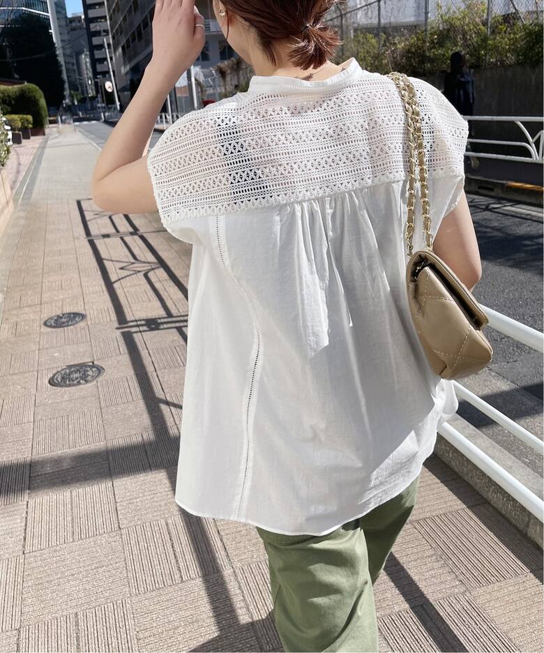 ≪追加≫ケミカルレーススタンドカラーブラウス（シャツ／ブラウス  