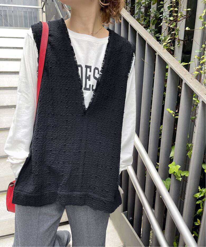 ≪WEB限定追加≫Italian fabric ツイードベスト（ベスト）｜Spick and 
