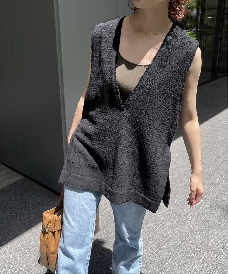 ≪WEB限定追加≫Italian fabric ツイードベスト（ベスト）｜Spick and 