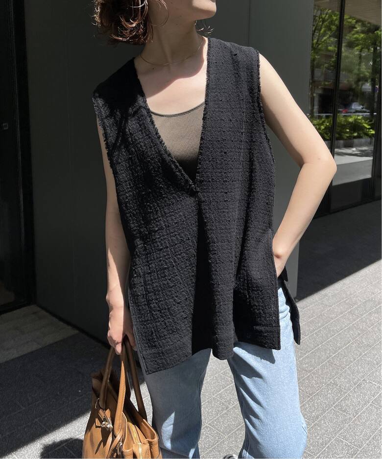 ≪WEB限定追加≫Italian fabric ツイードベスト（ベスト）｜Spick and 