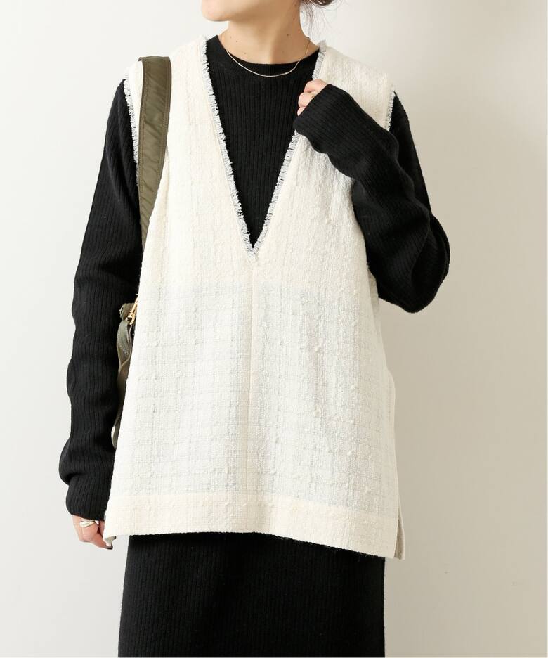 ≪WEB限定追加≫Italian fabric ツイードベスト（ベスト）｜Spick and 