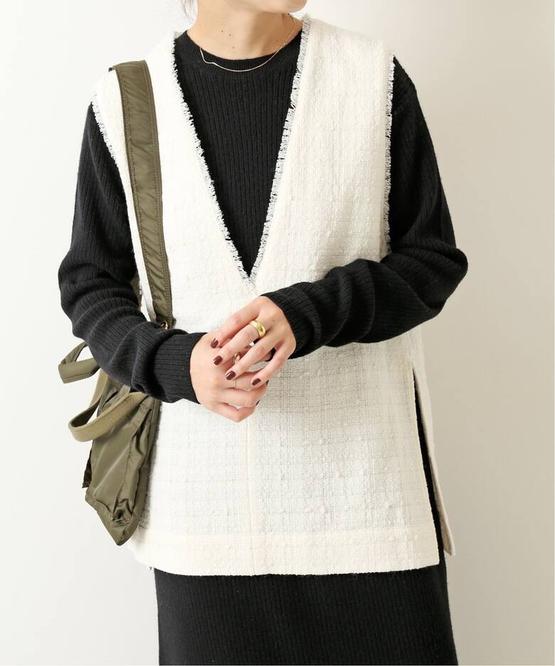 ≪WEB限定追加≫Italian fabric ツイードベスト（ベスト）｜Spick and 