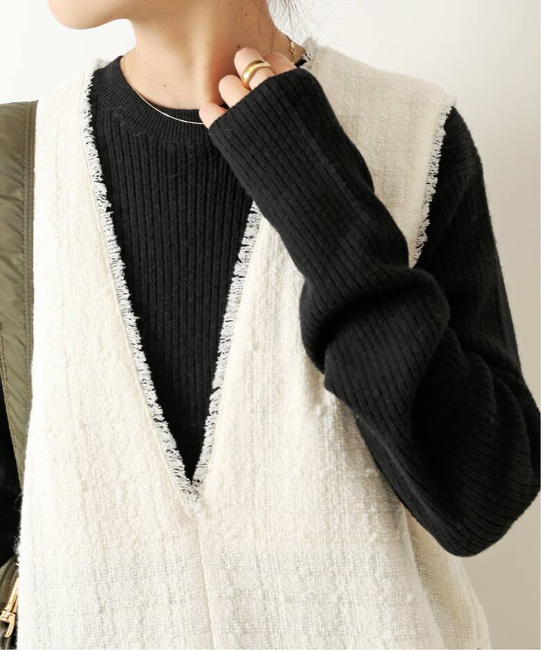 ≪WEB限定追加≫Italian fabric ツイードベスト（ベスト）｜Spick and 