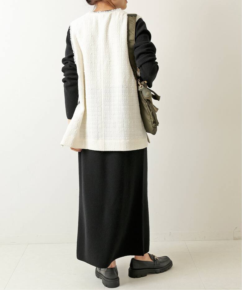 ≪WEB限定追加≫Italian fabric ツイードベスト（ベスト）｜Spick and 