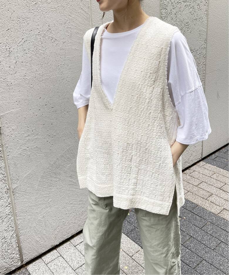 ≪WEB限定追加≫Italian fabric ツイードベスト（ベスト）｜Spick and 