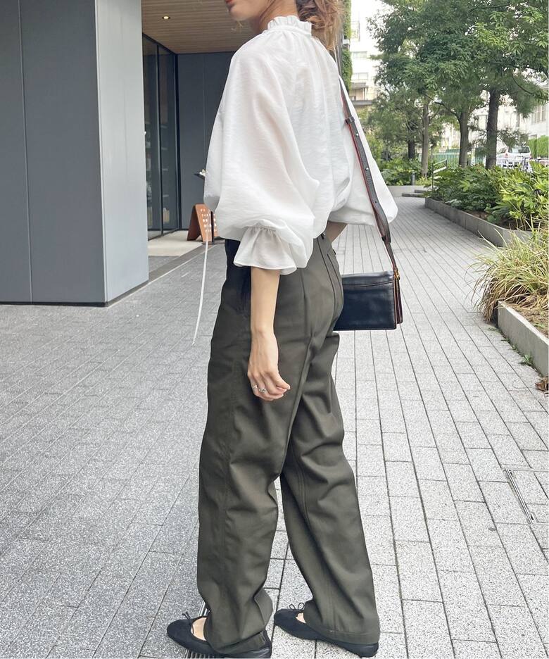 ≪追加2≫ハイブリットフリルカラーボリュームスリーブブラウス 
