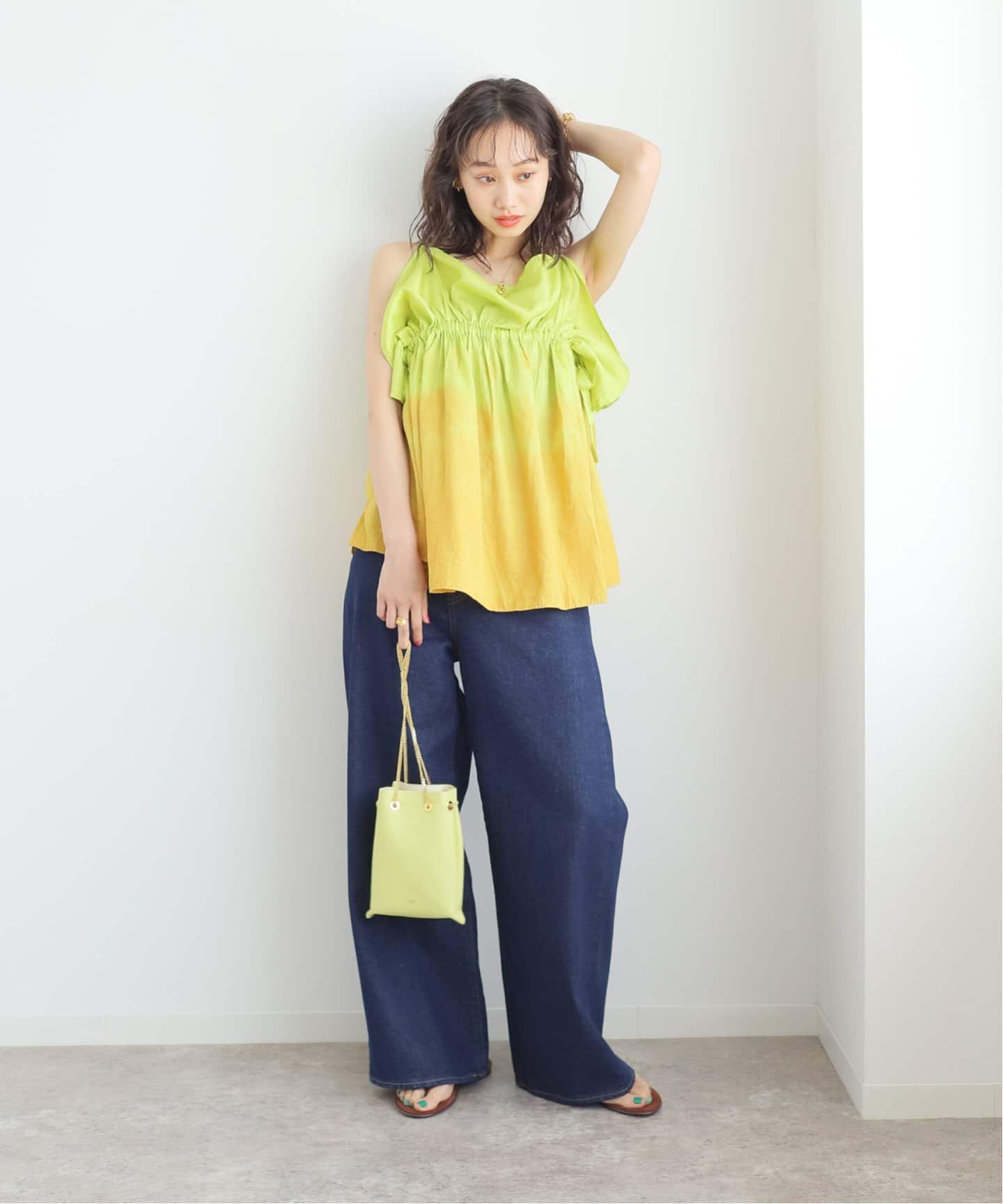 enrica CS SATIN HAND DYEING DRESS シルク込 enrica CS SATIN HAND DYEING DRESS シルク込