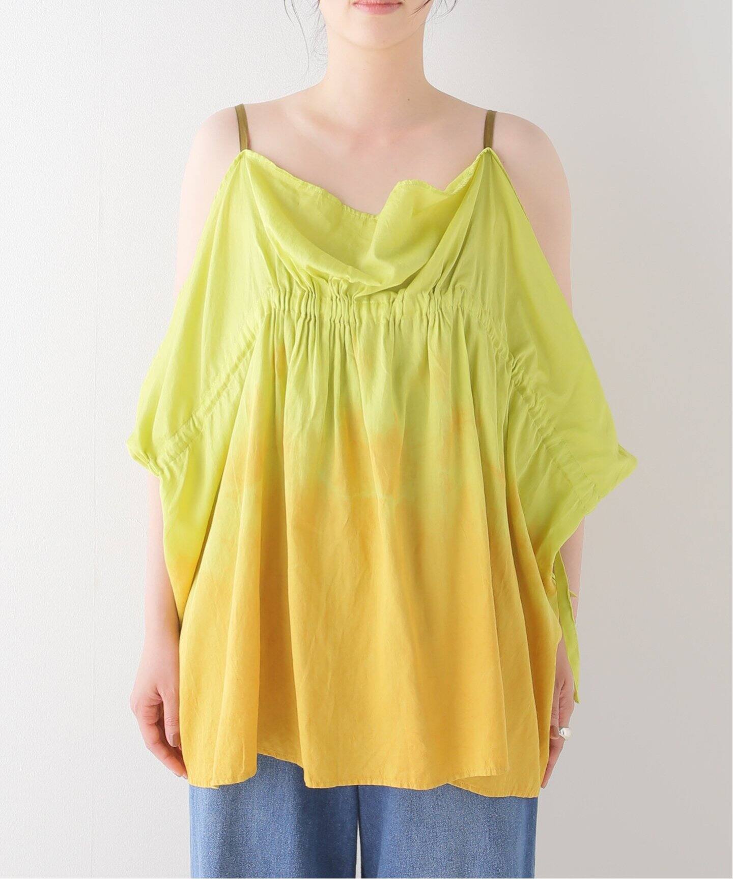 enrica CS SATIN HAND DYEING DRESS シルク込 enrica CS SATIN HAND DYEING DRESS シルク込