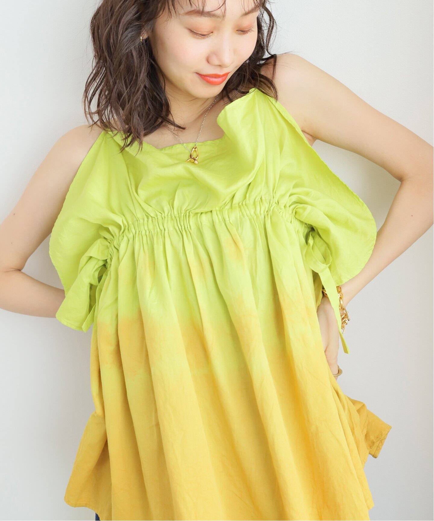 enrica / エンリカ】 HAND-DYEING BLOUSE IN OKINAWA（シャツ  