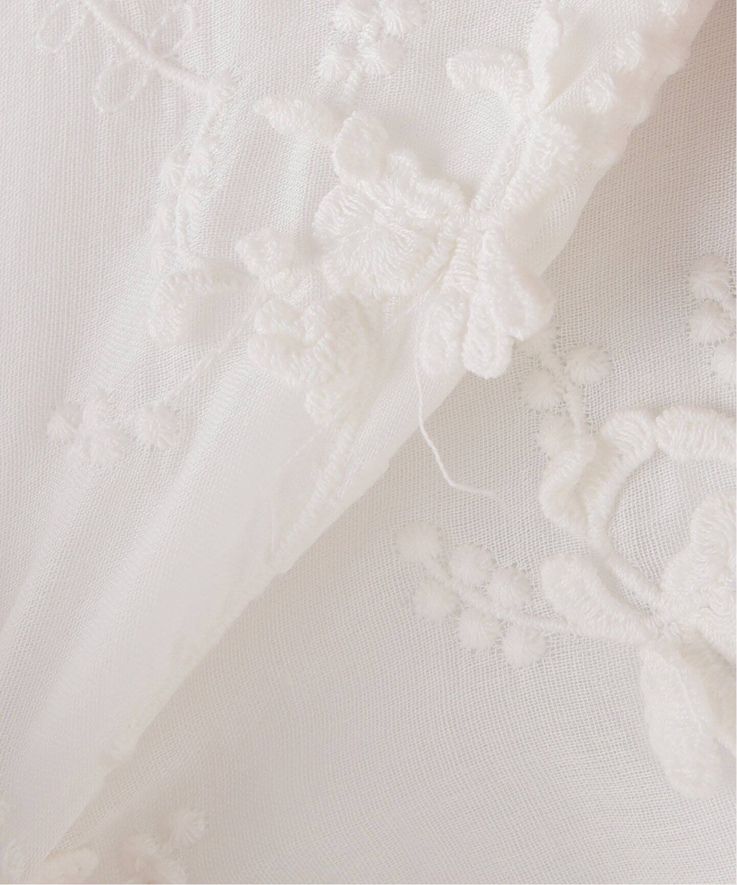 crinkle crinkle crinkle】sheer cotton 3D embroidery boler（シャツ 
