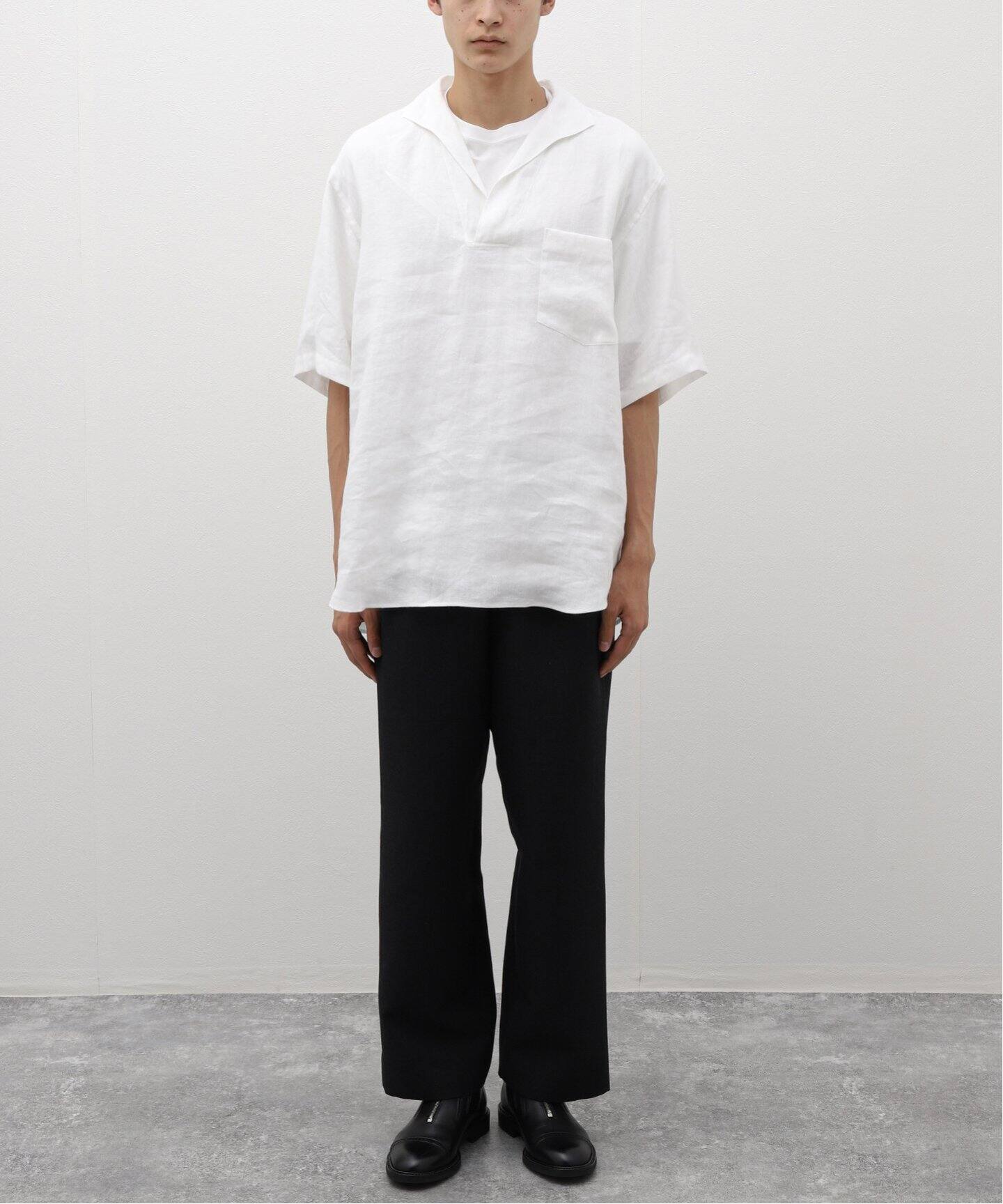 COMOLI / コモリ】カナパ スキッパーハンソデシャツ（シャツ／ブラウス  