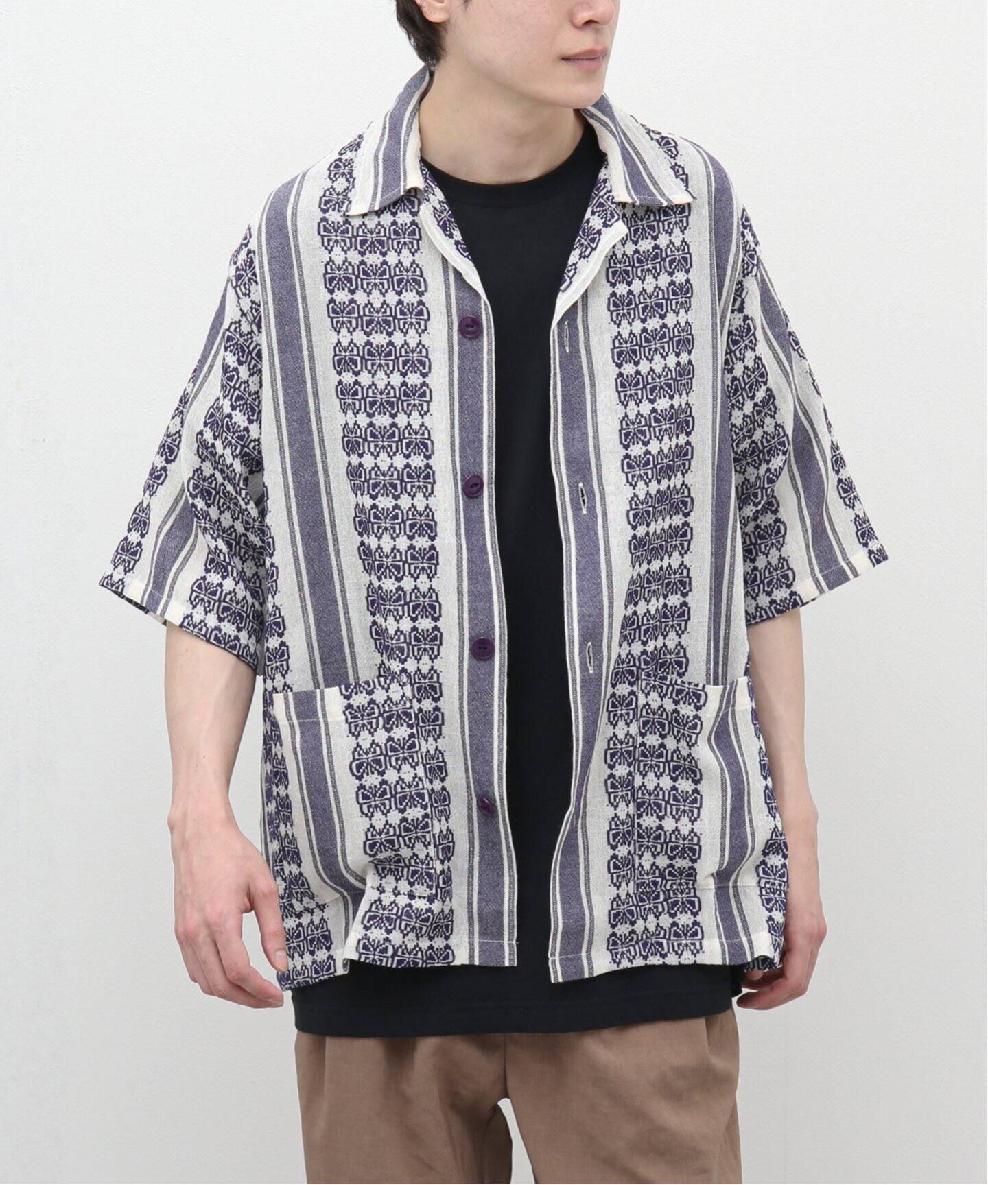 NEEDLES / ニードルズ】Papillon Stripe Dobby Cabana シャツ MR242 