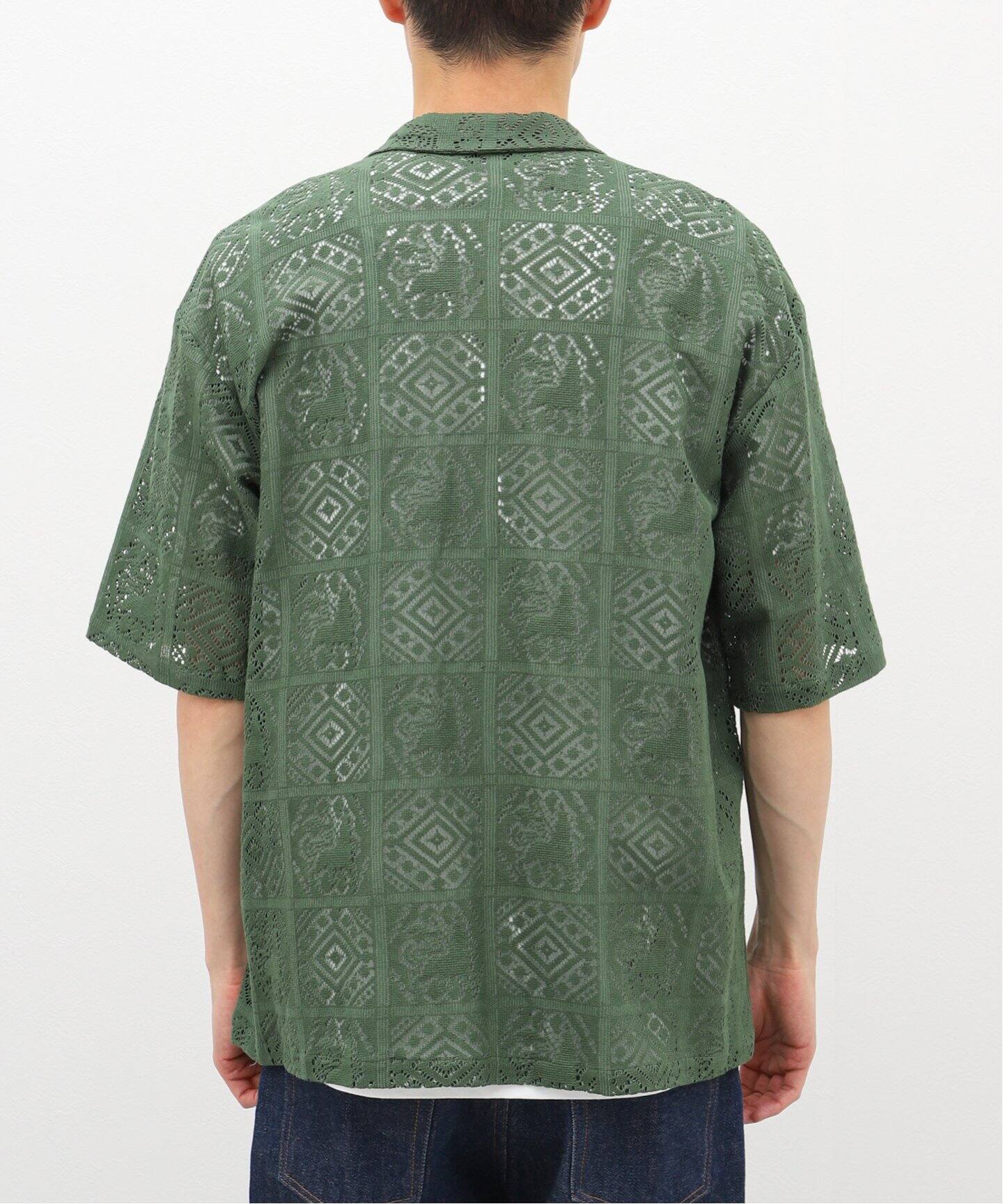 Sasquatchfabrix.】JAH LION LACE H/S OC SHIRT（シャツ／ブラウス 