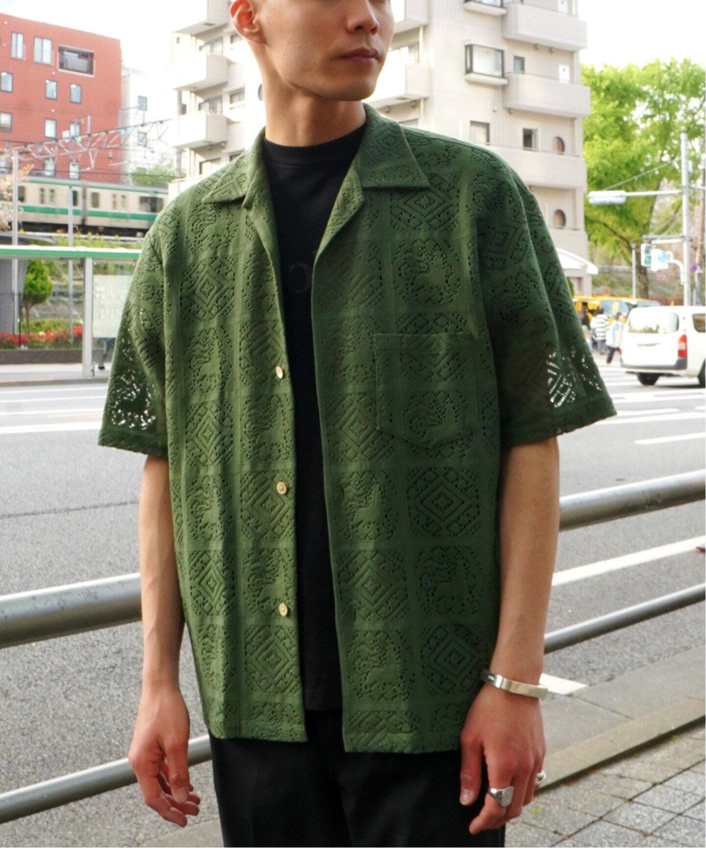 Sasquatchfabrix.】JAH LION LACE H/S OC SHIRT（シャツ／ブラウス 