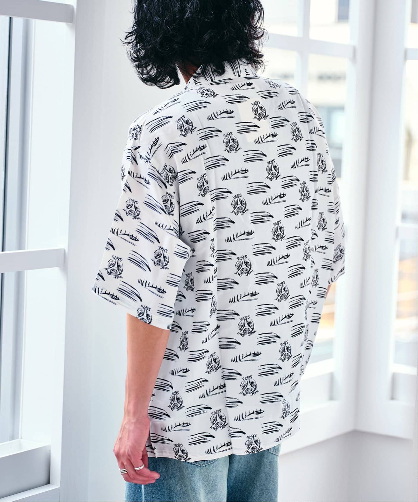 Paris Saint-Germain ブラックシャツ シャツ 「隈 研吾 × Paris Saint-Germain」グラフィックプリント