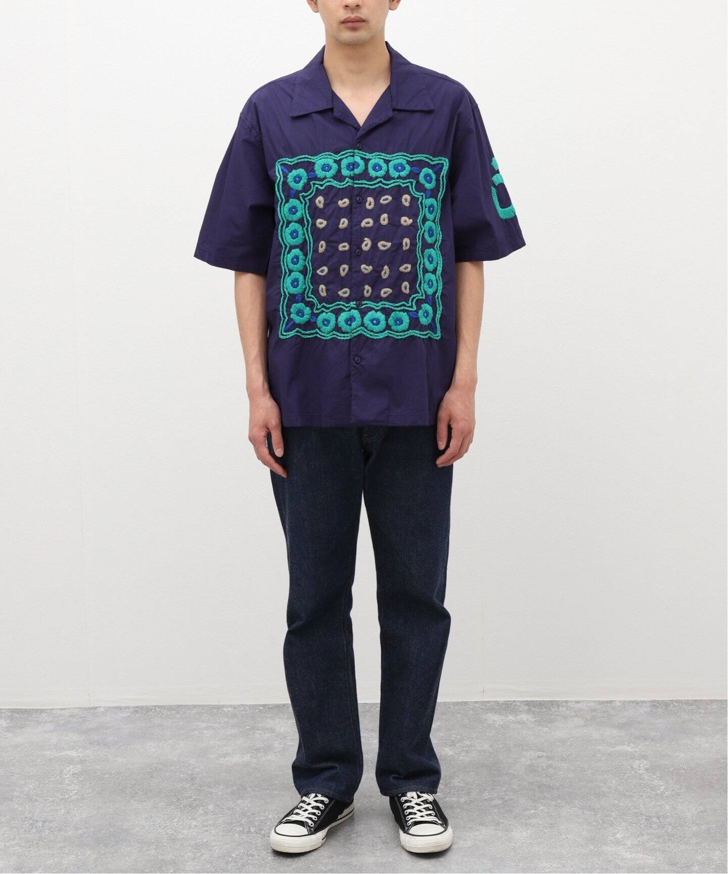 NOMA T.D. / ノ－マ・ティー・ディー】 Bandana Hand Embroideryシャツ 