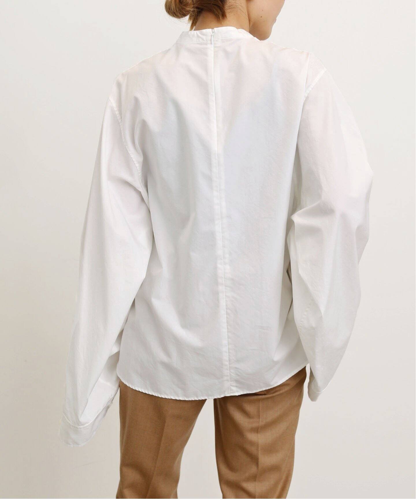 No Collar Volume Sleeve Blouse（シャツ／ブラウス）｜L