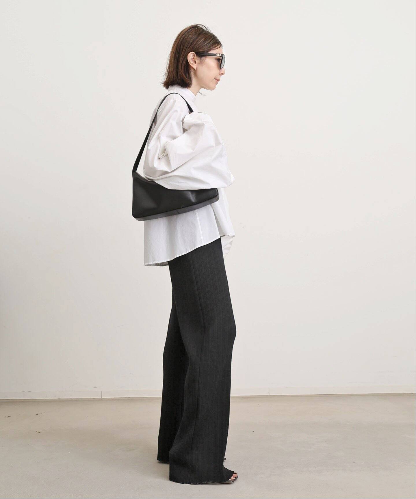 No Collar Volume Sleeve Blouse（シャツ／ブラウス）｜L