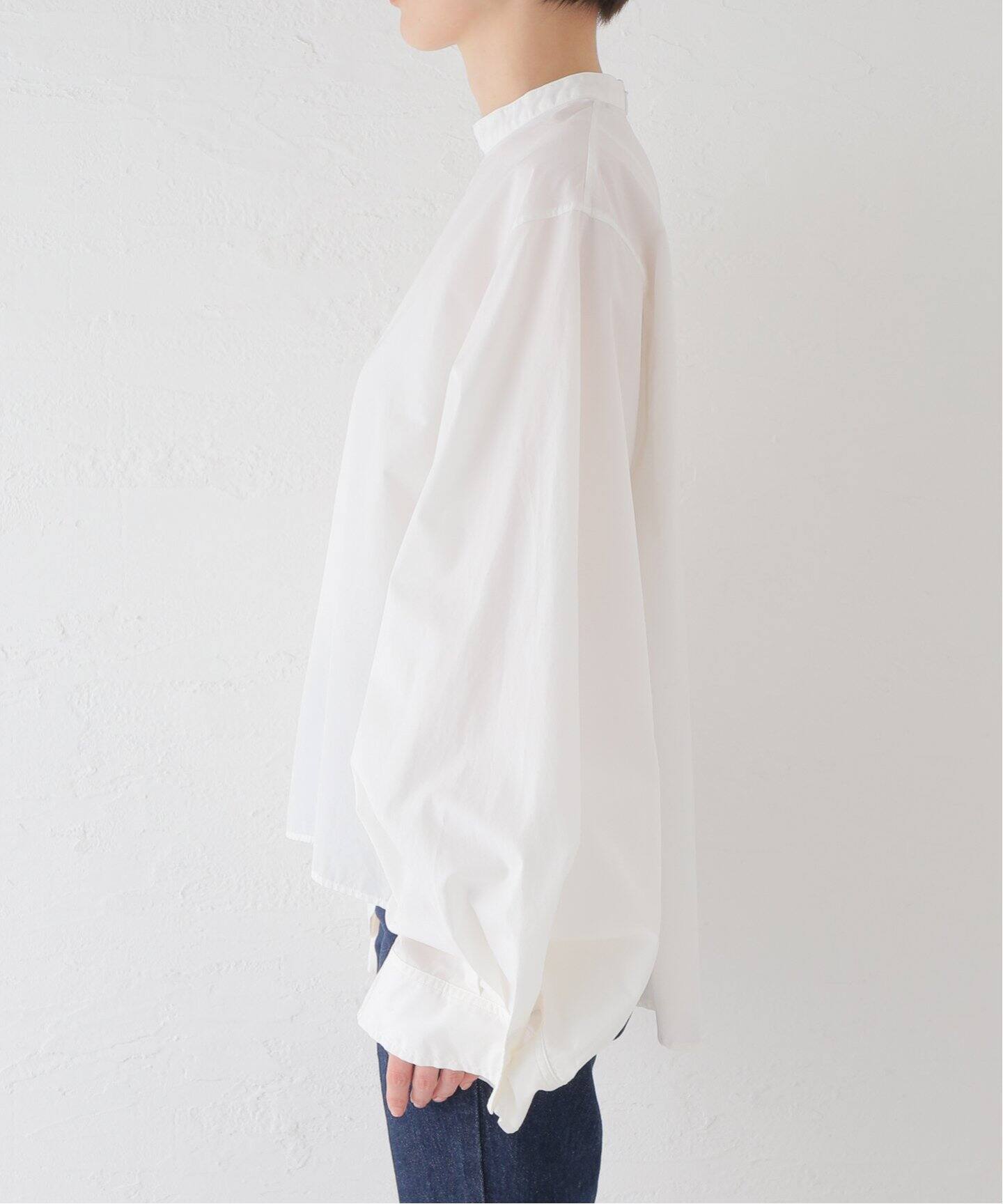 No Collar Volume Sleeve Blouse（シャツ／ブラウス）｜L