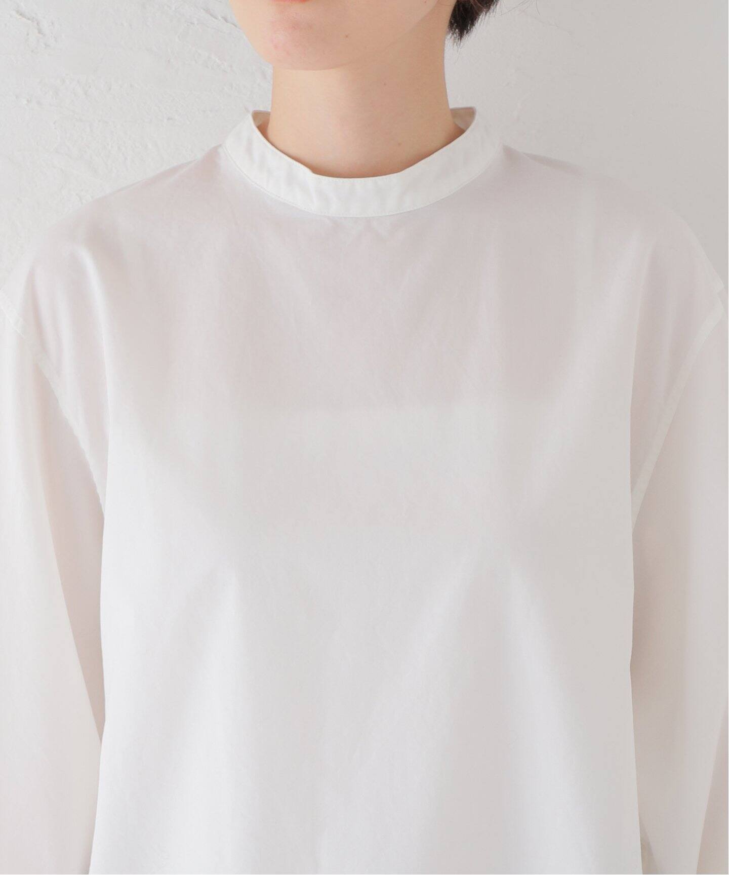 No Collar Volume Sleeve Blouse（シャツ／ブラウス）｜L