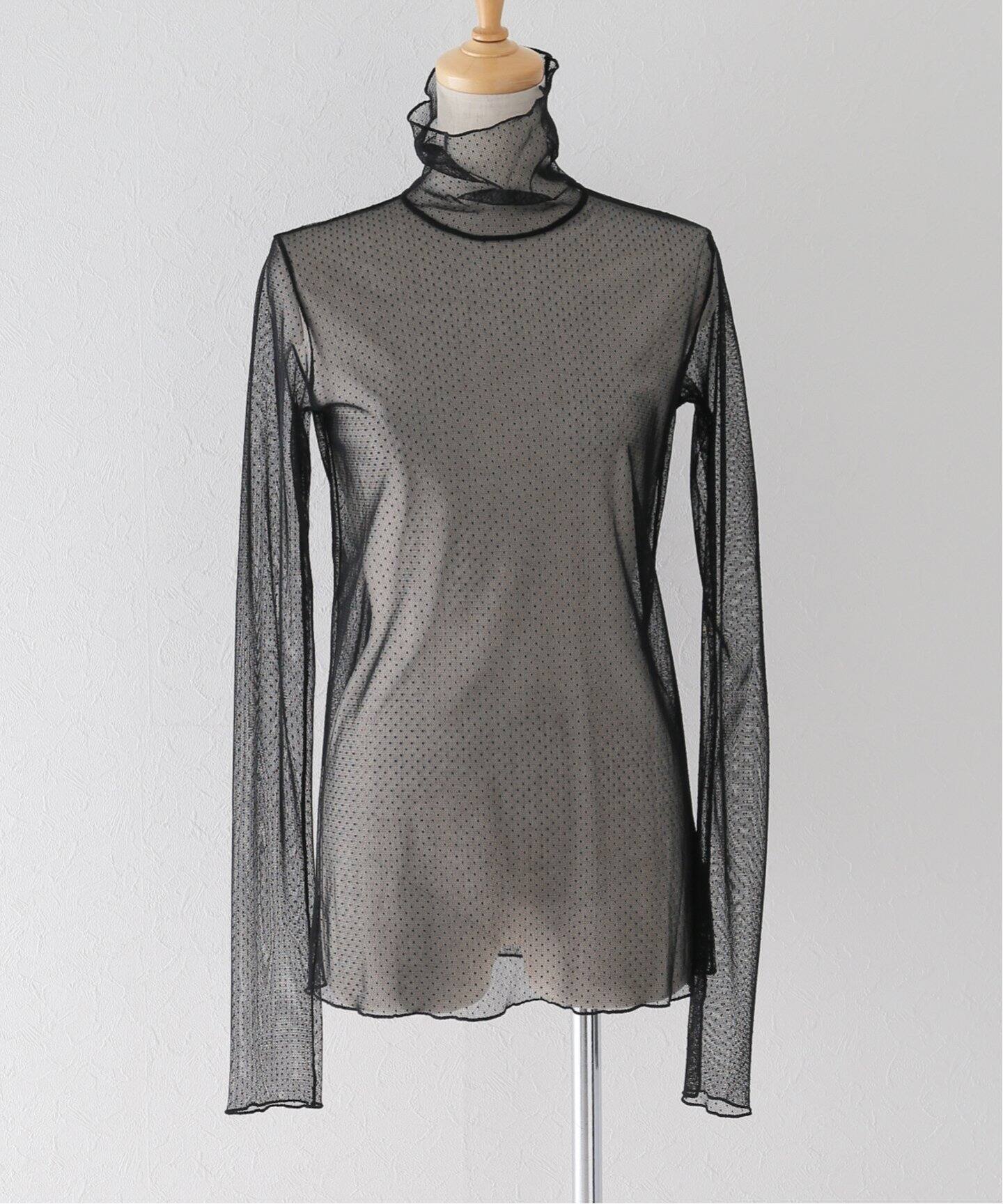 Col Pierrot /コル ピエロ】Dot Sheer Blouse（シャツ／ブラウス）｜L 