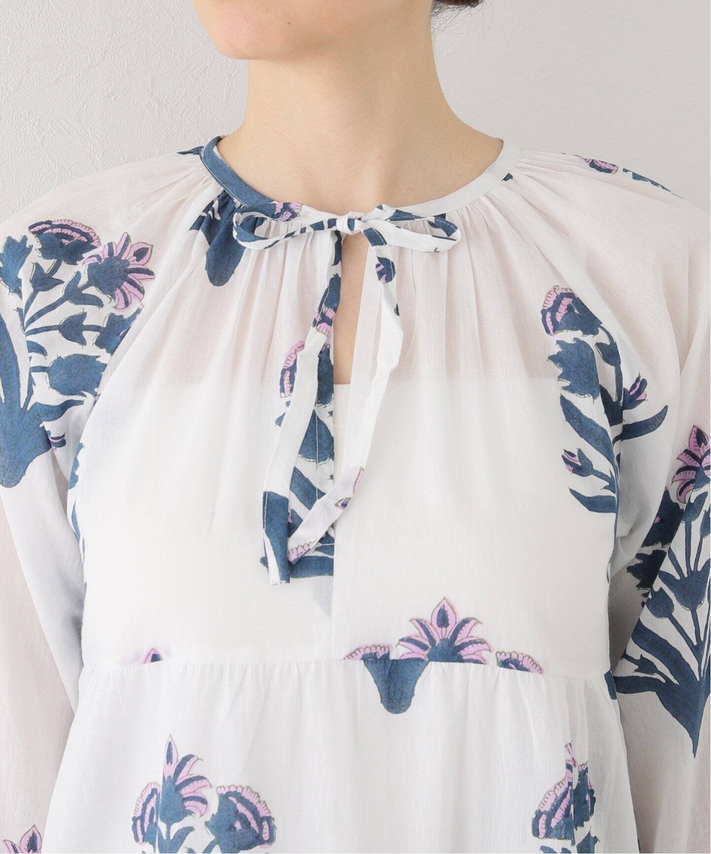 SZ Blockprints/エスゼットブロックプリント】PRIYA DRESS（シャツ  